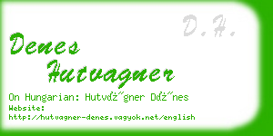 denes hutvagner business card